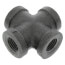 1/4" Black Cross