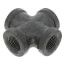 3/8" Black Cross