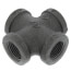 1/2" Black Cross