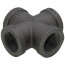 3/4" Black Cross