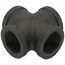 1-1/4" Black Cross