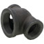 1-1/4" x 1-1/4" x 2" Black Reducing Tee