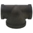 1-1/4" x 1-1/4" x 2" Black Reducing Tee