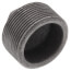 1-1/2" x 3/8" Black Hex Bushing