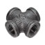 2-1/2" Black Cross