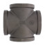 3" Black Cross