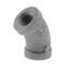 1/4" Black 45° Elbow