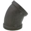 1-1/4" Black 45° Elbow