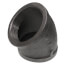 4" Black 45° Elbow