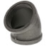6" Black 45° Elbow