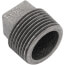 1" Black Solid Plug