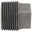 1" Black Solid Plug
