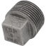 1" Black Solid Plug