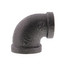 1/2" x 3/8" Black 90° Reducing Elbow