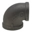 1-1/2" x 1-1/4" Black 90° Reducing Elbow