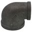 2" x 1-1/4" Black 90° Reducing Elbow