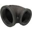 4" x 3" Black 90° Reducing Elbow
