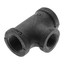 1/2" x 1/2" x 3/8" Black Reducing Tee