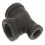 1/2" x 1/4" x 1/2" Black Reducing Tee