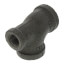1/2" x 1/4" x 1/2" Black Reducing Tee