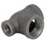 1" x 1/2" x 1" Black Reducing Tee