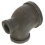 1-1/2" x 1/2" x 1" Black Reducing Tee