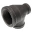 1-1/2" x 3/4" x 1" Black Reducing Tee