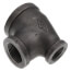 1-1/2" x 3/4" x 1" Black Reducing Tee