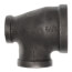 1-1/2" x 3/4" x 1" Black Reducing Tee