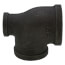 1-1/2" x 3/4" x 1-1/4" Black Reducing Tee
