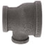 1-1/2" x 1" x 1/2" Black Reducing Tee