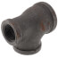1-1/2" x 1" x 1-1/4" Black Reducing Tee