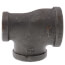 1-1/2" x 1" x 1-1/4" Black Reducing Tee