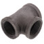 1-1/2" x 1-1/4" x 1-1/4" Black Reducing Tee