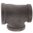 1-1/2" x 1-1/4" x 1-1/4" Black Reducing Tee