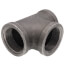 1-1/2" x 1-1/4" x 1-1/2" Black Reducing Tee