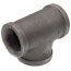 1-1/2" x 1-1/4" x 1-1/2" Black Reducing Tee
