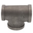 1-1/2" x 1-1/4" x 1-1/2" Black Reducing Tee
