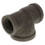1-1/2" x 1-1/4" x 2" Black Reducing Tee