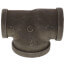 1-1/2" x 1-1/4" x 2" Black Reducing Tee