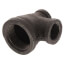 1-1/4" x 1/2" x 3/4" Black Reducing Tee