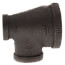 1-1/4" x 1/2" x 3/4" Black Reducing Tee