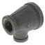 1-1/4" x 3/4" x 1/2" Black Reducing Tee