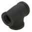 1-1/4" x 1" x 1-1/4" Black Reducing Tee
