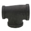 1-1/4" x 1" x 1-1/4" Black Reducing Tee