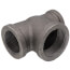 1-1/4" x 1" x 1-1/2" Black Reducing Tee