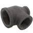 2" x 1" x 1-1/2" Black Reducing Tee