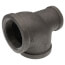 2" x 1-1/4" x 2" Black Reducing Tee