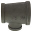 2" x 1-1/2" x 1" Black Reducing Tee