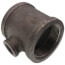 2-1/2" x 2-1/2" x 3/4" Black Reducing Tee